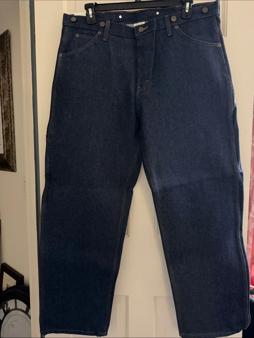 Classic Straight Fit Men's Jeans in Deep Blue Denim
